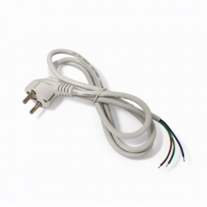 Cablu Alimentare cu Stecher Schuko 3x0.75mm² 300/500V Lungime 1.4m Alb
