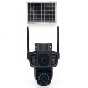 Cameră de supraveghere cu panou solar 4G,6MP cu 4 lentile