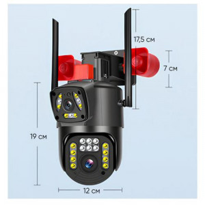 Camerắ de supraveghere tripla 6K 12MP WIFI IP PTZ 4K - Img 4