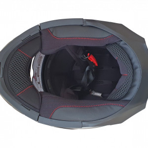 Casca moto FGN flip-up, cu ochelari incorporati, negru + gri mat - Img 6