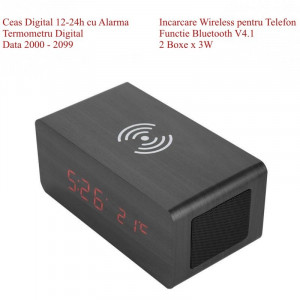 Ceas cu Led , Incarcare Wireless si Bluetooth V4.1