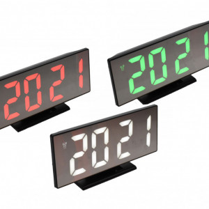 Ceas oglinda cu LED DS-3618L: rosu, alb sau verde