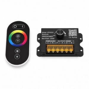 Controler Banda LED RGB 220V 1000W Bluetooth cu Telecomanda RF si Reglaj Manual HPW263