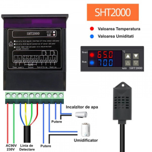 Controler digital de temperatura si umiditate SHT-2000 - Img 2
