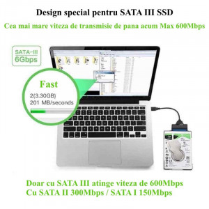 Convertor, adaptor HDD SATA pe USB 3.0 - Img 4