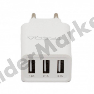 Incarcator Treqa cu 3 iesiri USB: 2 x 1A si 1 x 3.1A - Img 2