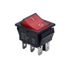 Intrerupator IRS Lat 20A Led Rosu 6P ON/OF KCD4 - Img 4