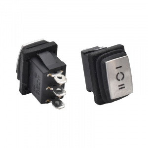 Intrerupator IRS mic cu inox 6A-3P / KCD1 - 23x17x30mm - Img 2