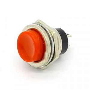Intrerupator Push Metal Rosu Fara Retinere