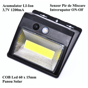 Lampa de Perete Solara Led COB + Senzor FA-566