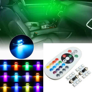 Led auto RGB cu telecomanda: 31, 36, 39, 41 mm