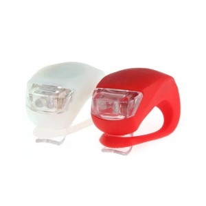 lumini de siguranta bicicleta, led 3 moduri iluminare, silicon, set 2 bucati