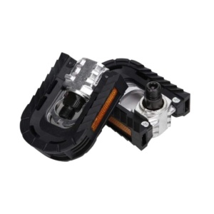 Pedale bicicleta plastic si aluminiu rabatabile, filet 9/16