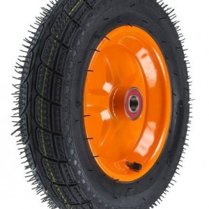 Roata roaba cu rulment TT janta stea portocalie 3.50-8 8PR