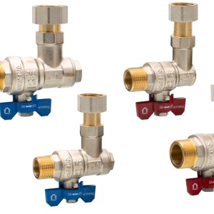 Set 4 robineti coltar cu olandez 2x3/4" - 2x1/2" MF