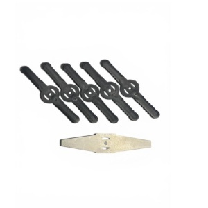 Set 5 lame plastic 13.9 cm + Lama metal 14.5 cm pentru motocoasă