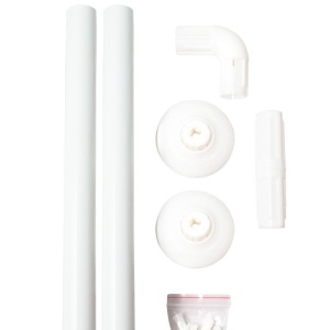 Set bara pentru perdea dus tip L alb 80cm