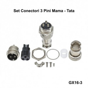 Set conector tip aviator mama - tata cu 3 pini - Img 4