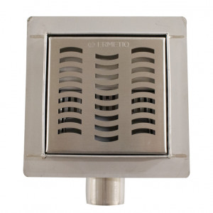 Sifon pardoseala inox iesire laterala WAVES 120x120/40-50