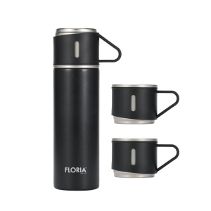 Termos Zilan ZLN0743 din inox, capacitate 500ml, 3 capace care pot fi folosite pe post de cana