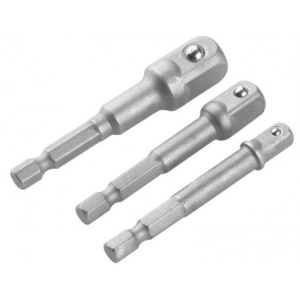 3 Adaptoare pentru chei tubulare, 1/4"*65mm, 3/8"*65mm, 1/2"*70mm
