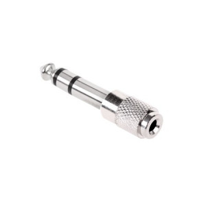 Adaptor Audio Jac 6,3 Tata Stereo – Jac 3,5 Mama Stereo Metalic