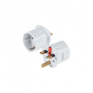 Adaptor priza de la 220V Schuko la 110V cu siguranta
