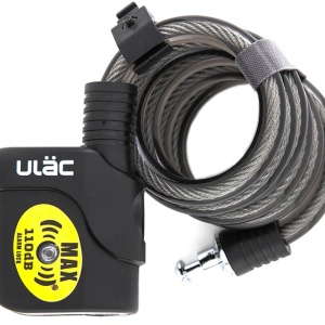 Antifurt ULAC Bulldog, 120 cm lungime, alarma 110 decibeli, cablu grosime 12mm, negru