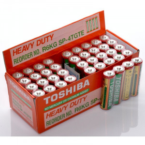 Baterii Toshiba heavy-duty R6 AA 40 buc / cutie