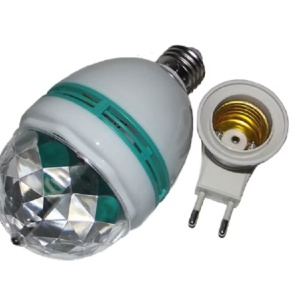 Bec LED 3W E27 cu lumini disco auto rotativ pentru petreceri