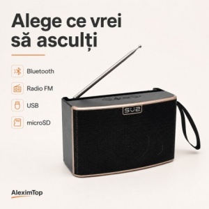 Boxă Portabilă Bluetooth cu Panou Solar, Radio FM SZ-L15 MINI - Img 2