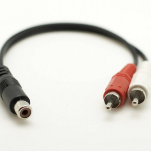 Cablu 1rca Mama – 2 Rca Tata 15cm