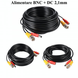 Cablu Camere BNC + Alimentare DC 2,1mm / 5m