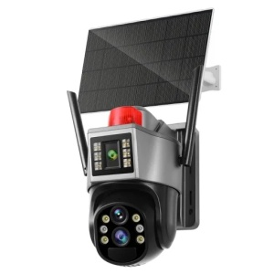 Cameră de Supraveghere Solară 2K Ultra HD, Wi-Fi, Viziune Nocturnă Color, Detecție Mișcare, Audio și Avertizare Luminoasă (model ZY-TP20-Z10-WIFI)