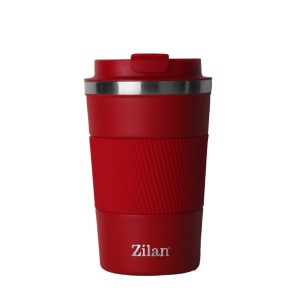 Cana de cafea Zilan ZLN9880 termos, capacitate 380ml, interior din inox, pereti dublii, rosu