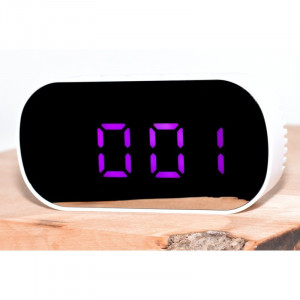 Ceas digital oglinda 6506 cu led mov