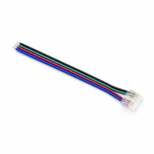 Conector Banda LED COB RGB 10mm 4 Pini cu Cablu 10cm Set 10 Buc - Img 2
