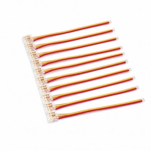 Conector Banda LED SMD Monocolor 10mm 3 Pini cu Cablu 10cm Set 10 Buc YCA3P-10-1