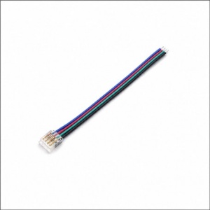 Conector Banda LED SMD RGB 10mm 4 Pini cu Cablu 10cm Set 10 Buc YCA4P-10-1 - Img 3