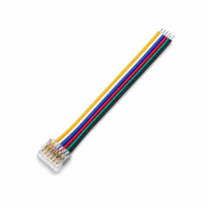 Conector Banda LED SMD RGB+CCT 12mm 6 Pini cu Cablu 10cm Set 10 Buc YCA6P-12-1 - Img 3