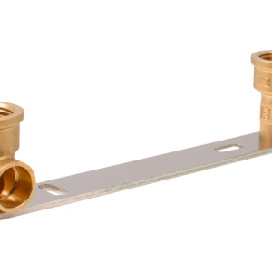 Cot cu talpa dublu cupru pentru robinet coltar 15x1/2"-150mm