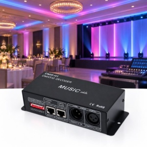 Decodor DMX512 pentru LED RGBW, 4 Canale, 12-24V DC, 8A/Canal DMX-H1 - Img 3