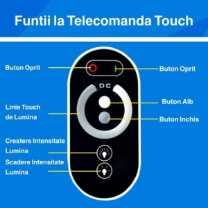 Dimmer Touch Led Monocolor 12V-24V cu Telecomanda - Img 4