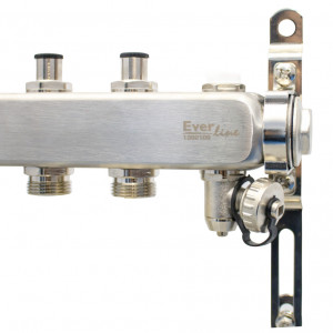 Distribuitor agent termic 1"-3/4'' inox, cu aerisitor si robinet de golire 10 cai - Img 3