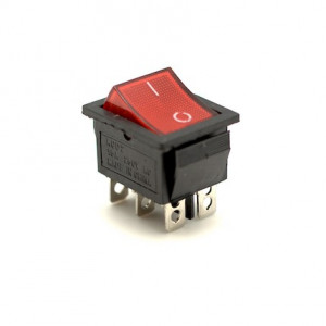 Intrerupator Irs Rosu On-Of 6 Contacte 220V-15A INT-22015
