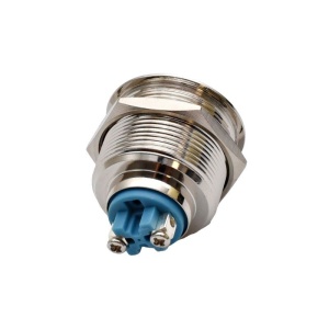 Intrerupator push metalic 22mm 220V cu retinere - Img 2