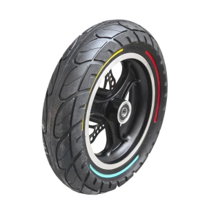 Janta cu disc frana si cauciuc solid plin de strada trotineta 10 x 2.50 inch - Img 3