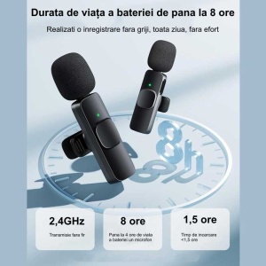 Kit microfoane K9 wireless, USB-C - Img 3