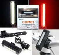 Lampa duala comet, lumina alba si rosie, reincarcabila USB, culoare neagra