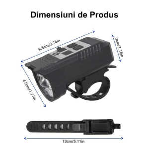Lanterna de bicicleta cu 9 leduri si senzor de lumina L-S75 - Img 2
